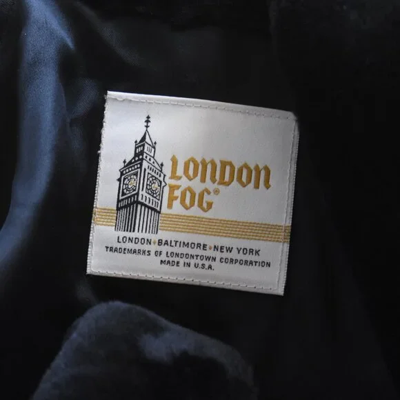 Black Long Plush Faux Fur Coat London Fog Winter Outerwear Coat Full Length 10 - Picture 7 of 9